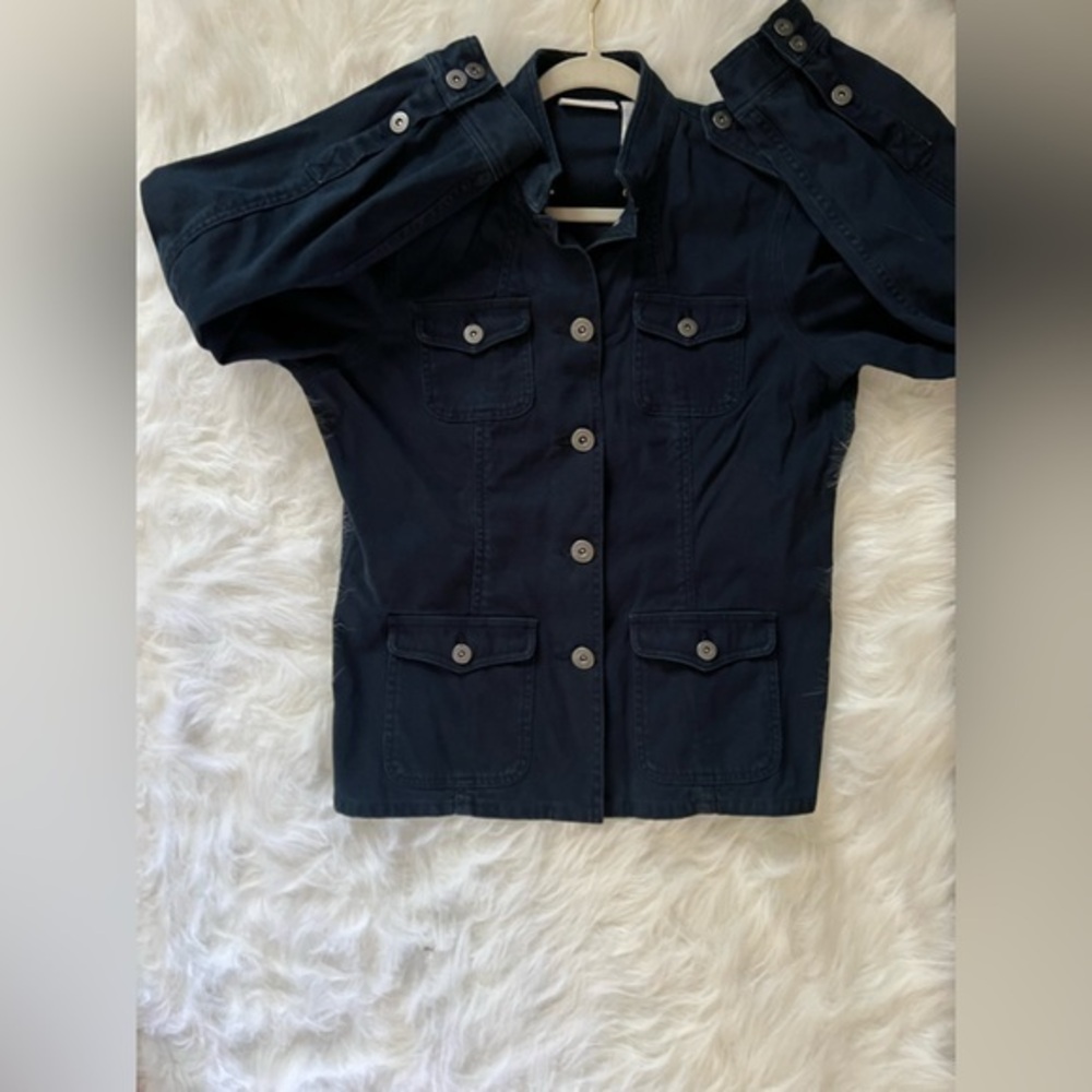Liz Claiborne Utility style Jacket Women’s Medium 100% Cotton Twill Button Front